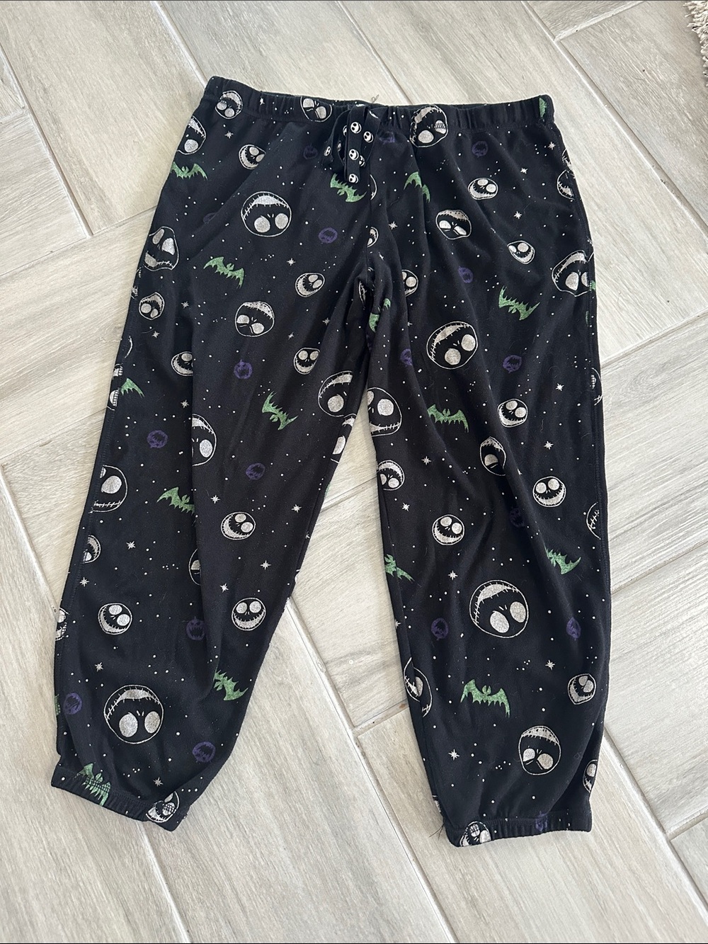 Disney nightmare before Christmas Black& Green Halloween Face Print